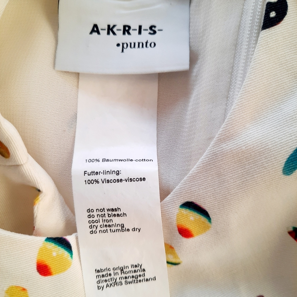 Akris Punto Multicolor Boulder Print Flounce Hem Dress - Picture 6 of 8